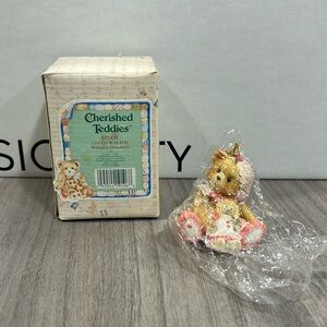 Cherished Teddies Girl Elf with Doll Hanging Ornament with box CT8